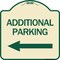 Signmission Additional Parking Left Arrow Heavy-Gauge Aluminum Architectural Sign, 18" x 18", TG-1818-24350 A-DES-TG-1818-24350 - alternate 1